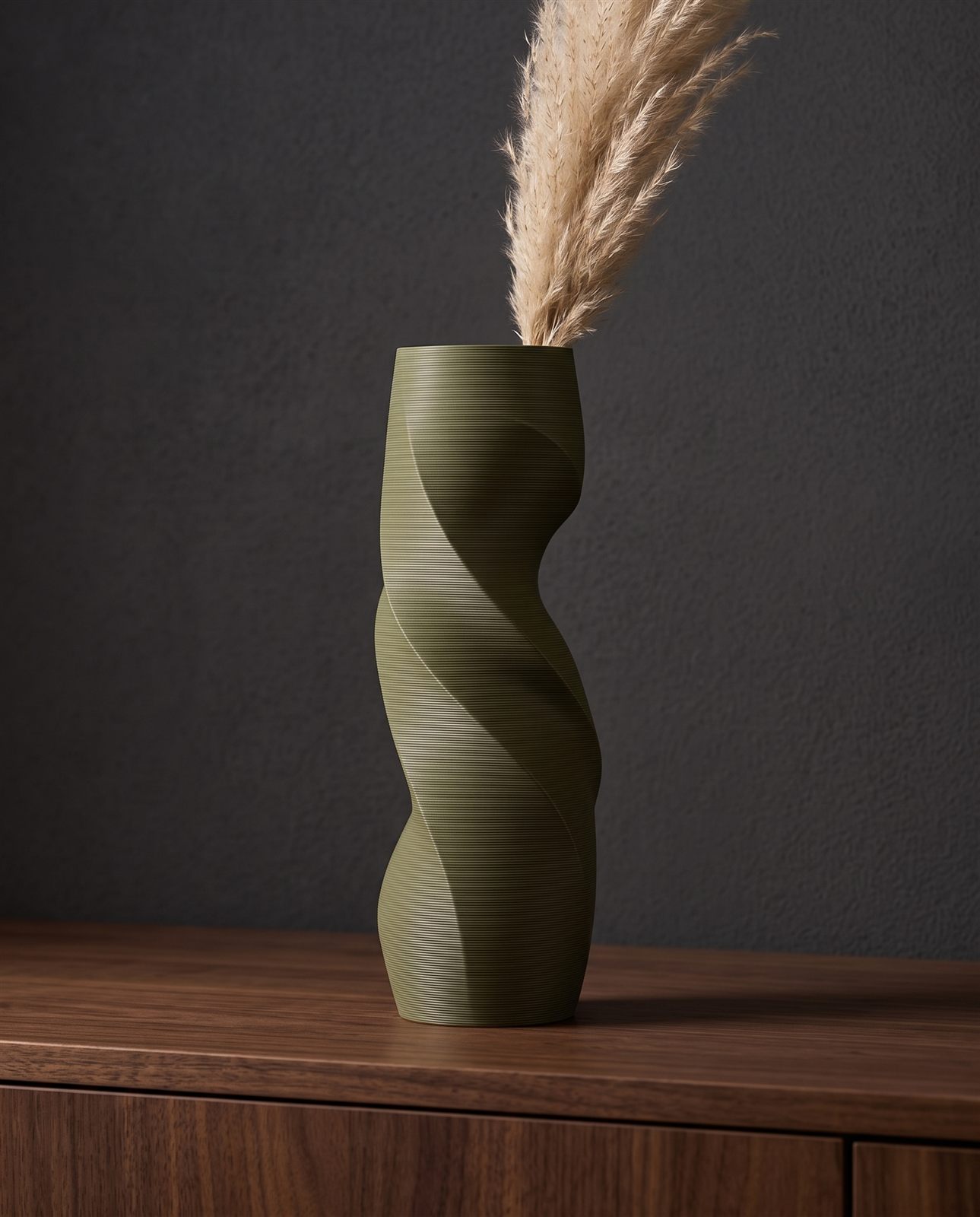 Twisted printed vase